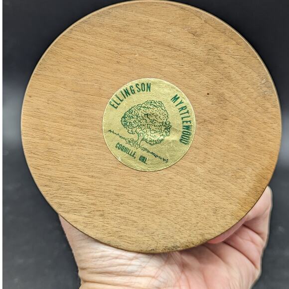 Pair 2 VTG Ellingson Myrtlewood wood Mid Century Modern MCM candlestick holders - Picture 4 of 13